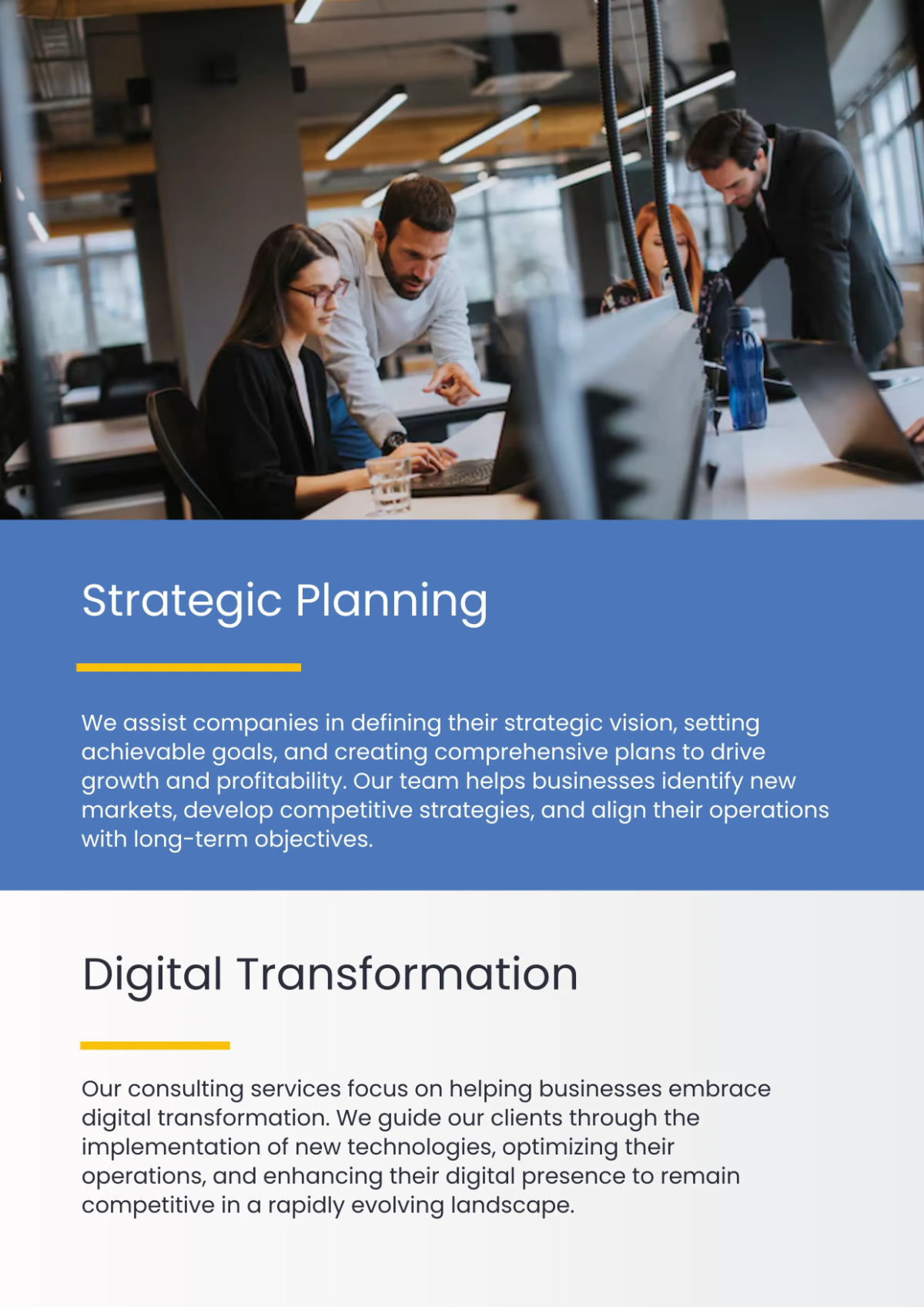 Free Refined Corporate Company Profile Template to Edit Online