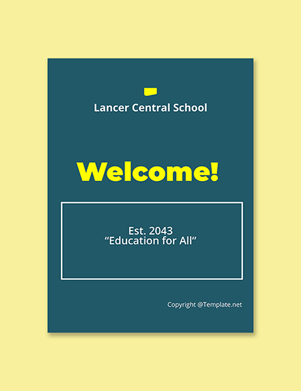 Free School Welcome Sign Template Printable