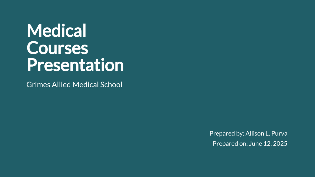 Medical School Presentation Template