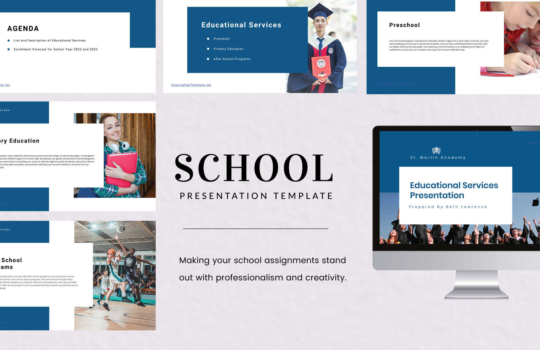 School Presentation Template in PDF, PowerPoint, Google Slides, Apple Keynote