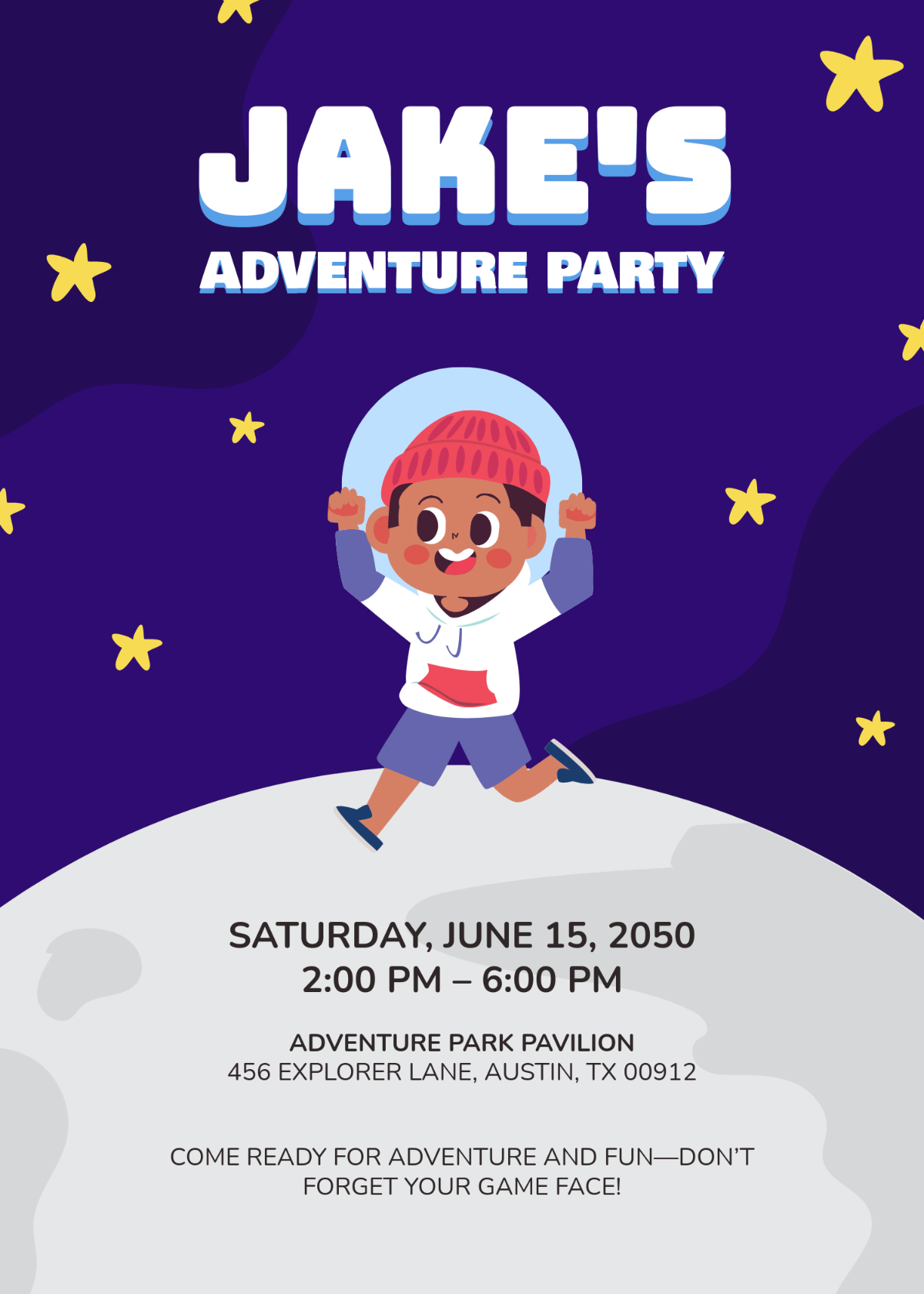 Free Cute Boy Invitation Design Template
