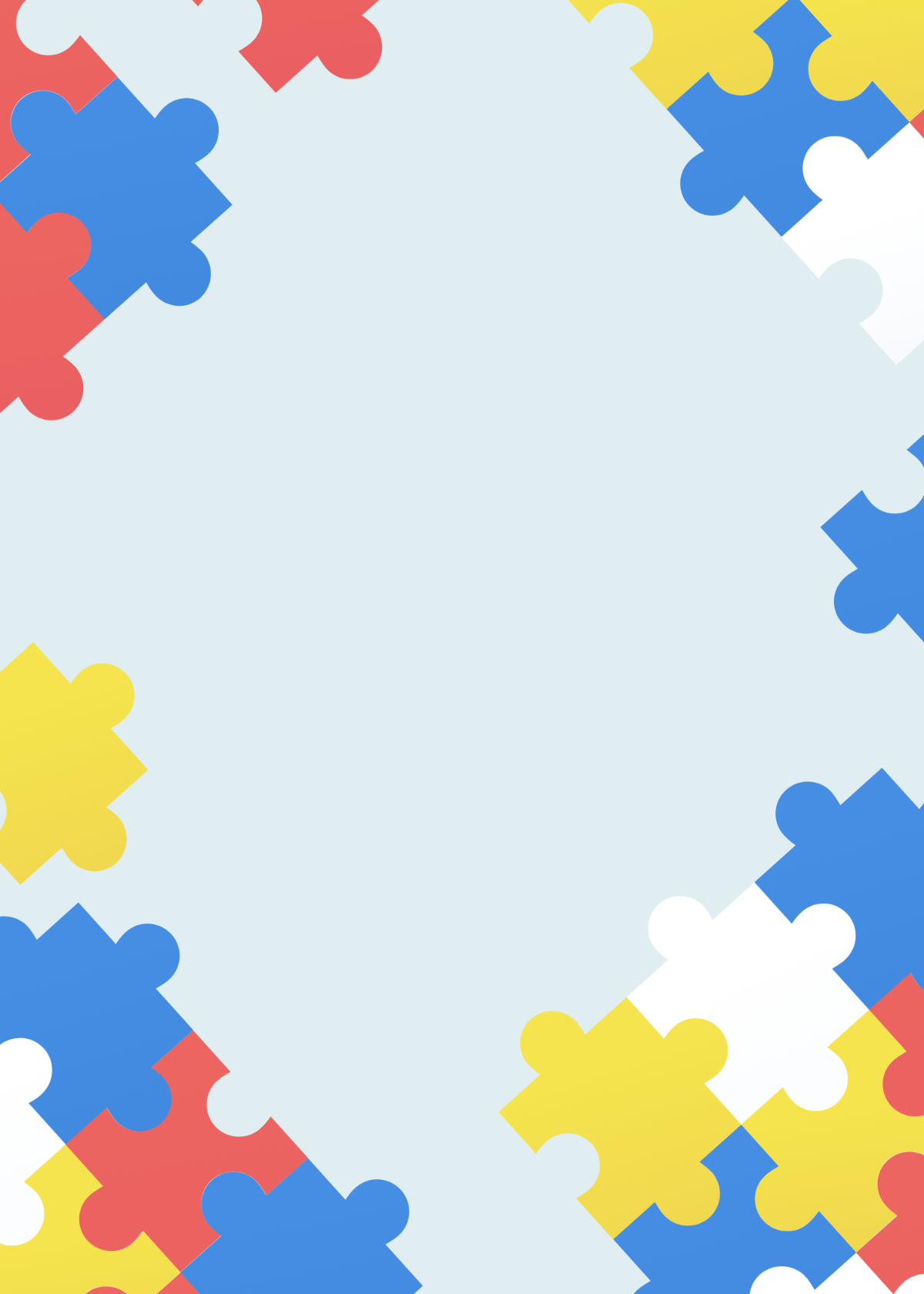 Puzzle Pieces Background Boy Invitation Template - Edit Online & Download