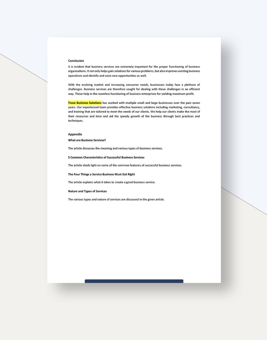 Editable Business Service White Paper Template