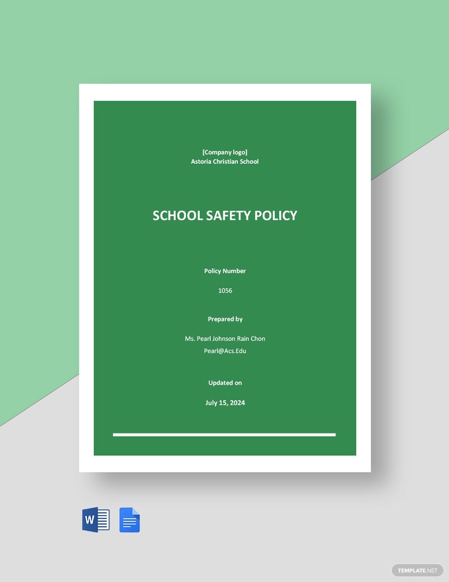 School Safety Policy Template