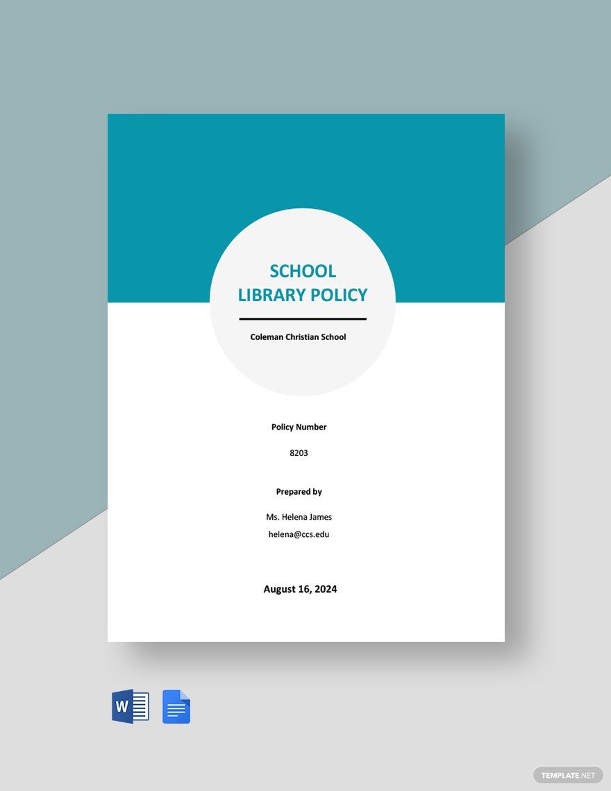 School Library Policy Template