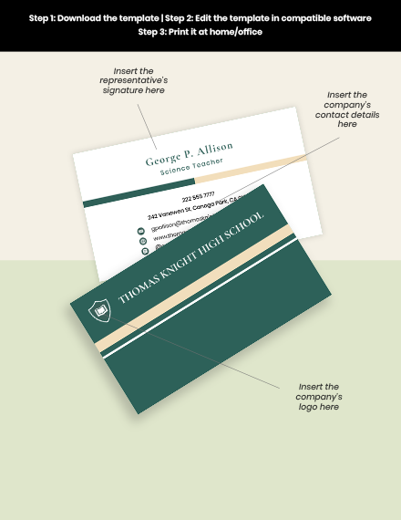 Business Card Template Pages Mac