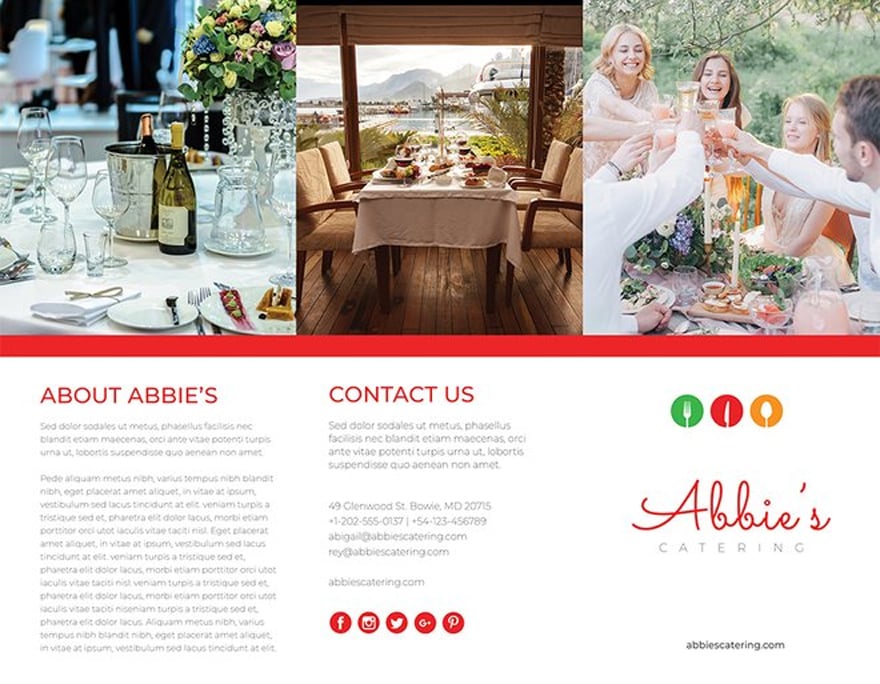 Catering Brochure Template