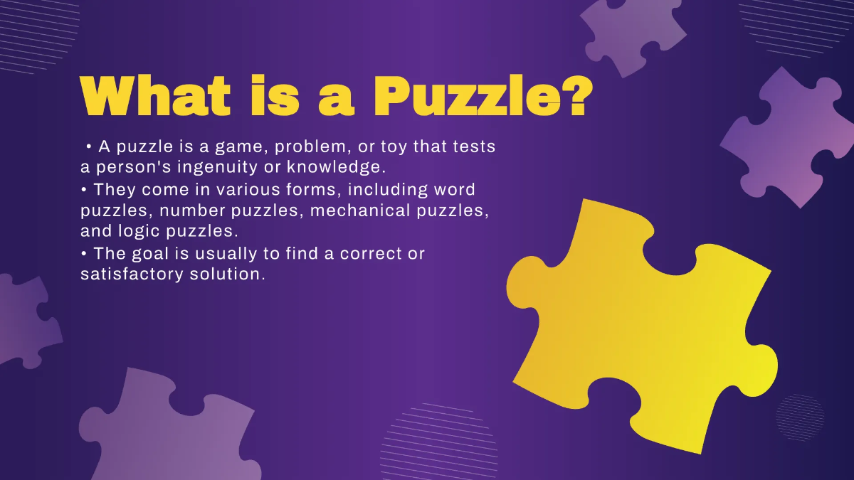 Free Puzzle Presentation Template to Edit Online