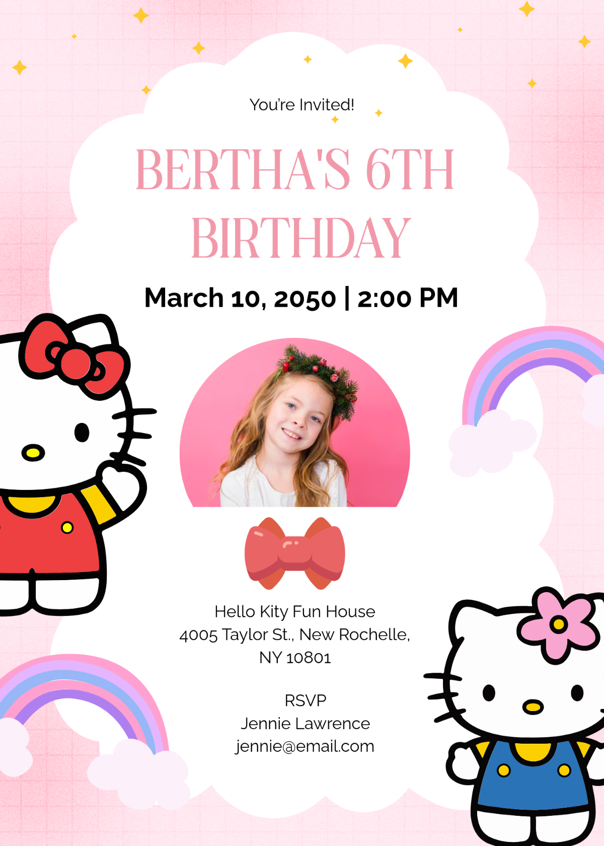 Free Hello Kitty Invitation Templates Editable And Printable