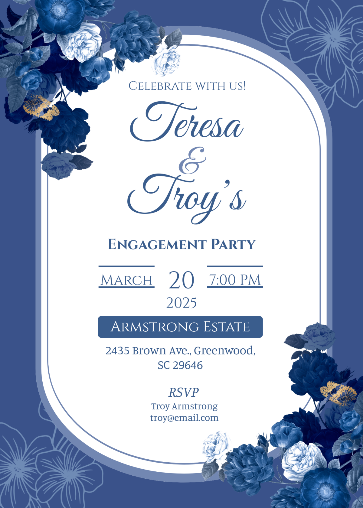 Marriage Engagement Invitation Template - Edit Online & Download