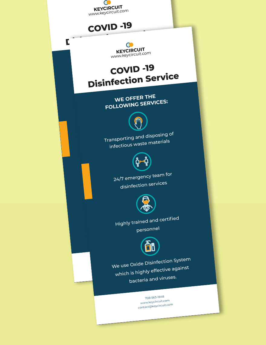 Coronavirus COVID-19 Disinfection Service Roll-up Banner Template