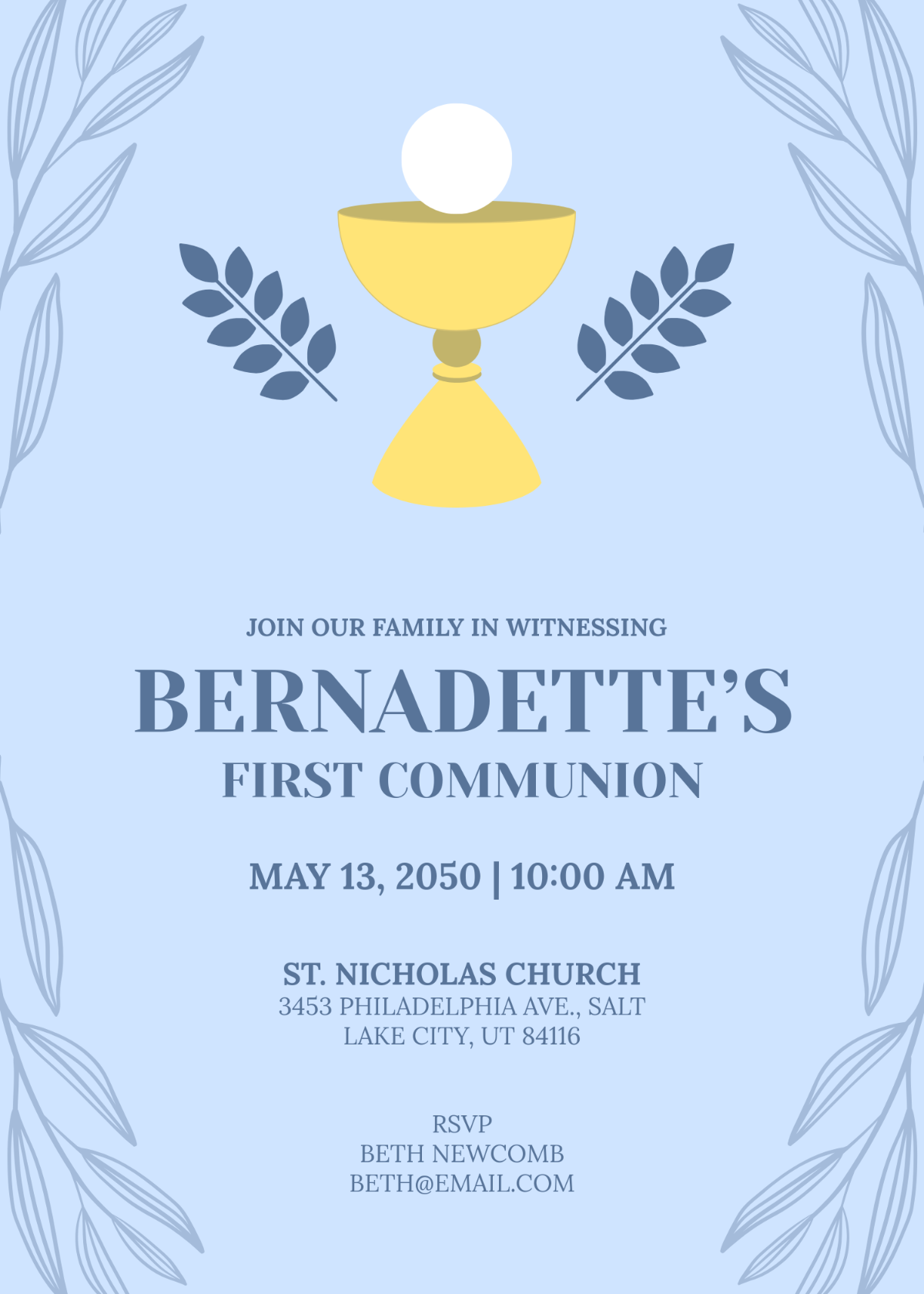 Free First Communion Invitation Templates Editable And Printable Free First Communion Invitation Templates Editable And Printable