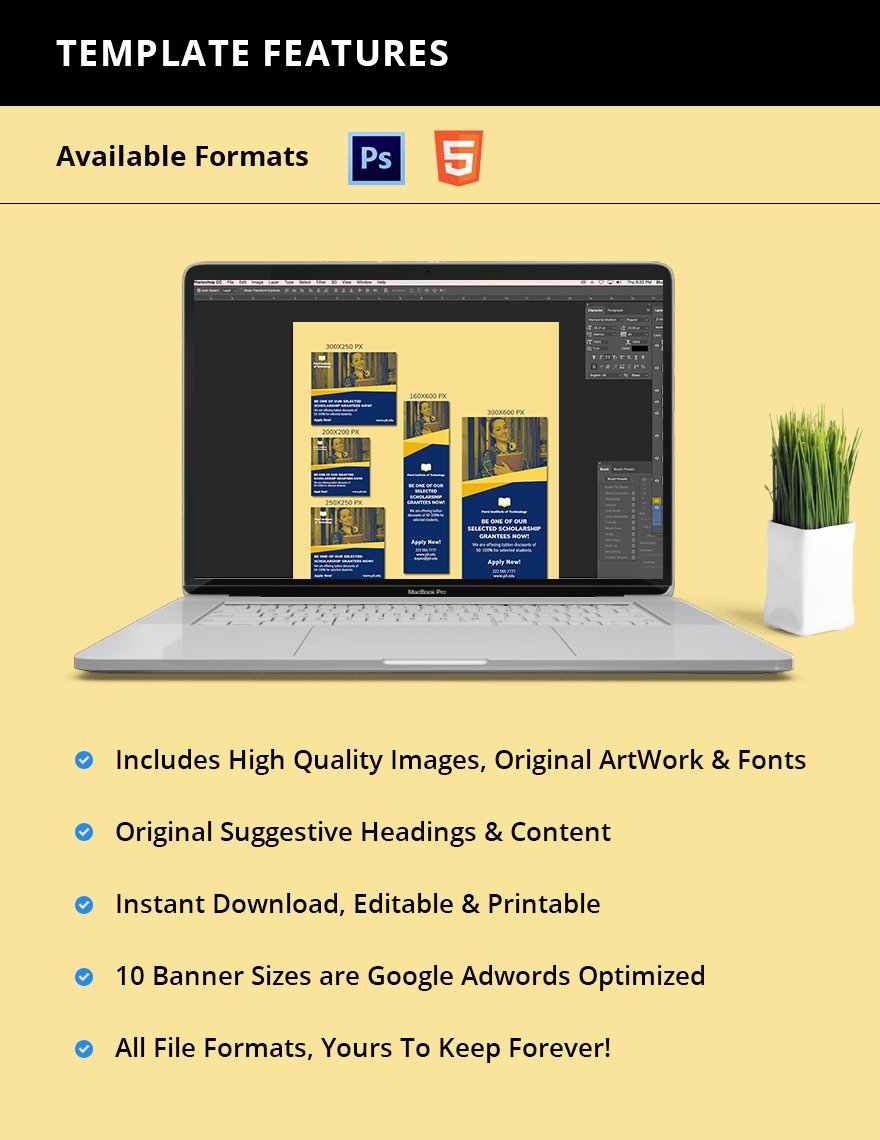College Web Banner Ad Template
