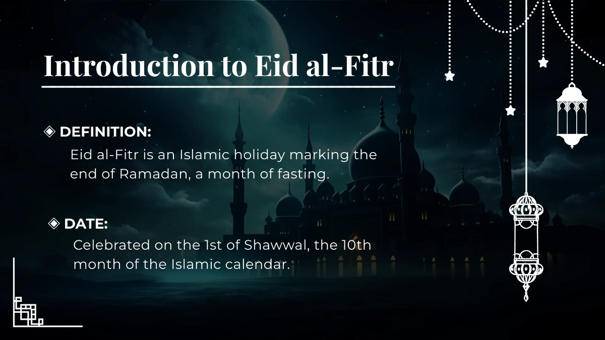 Free Eid al-Fitr Presentation Template to Edit Online