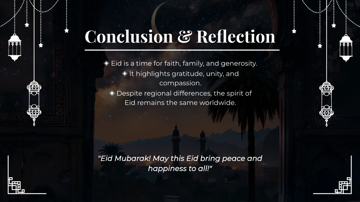 Free Eid al-Fitr Presentation Template to Edit Online