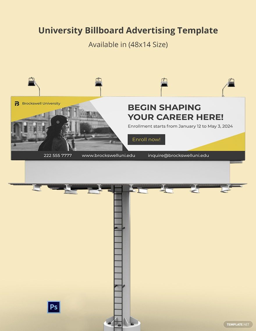 University Billboard Advertising Template
