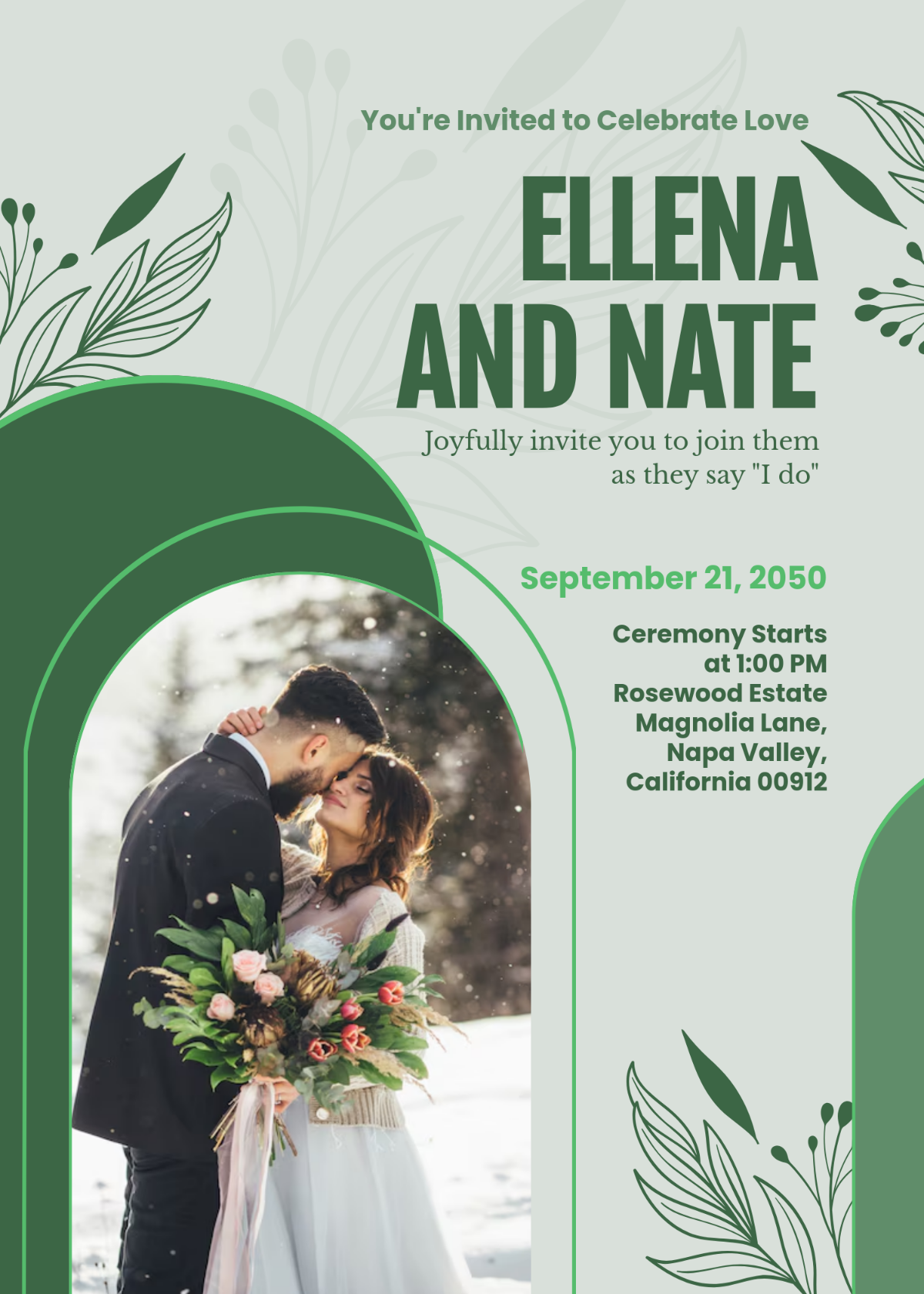 Modern Marriage Digital Invitation Template - Edit Online & Download