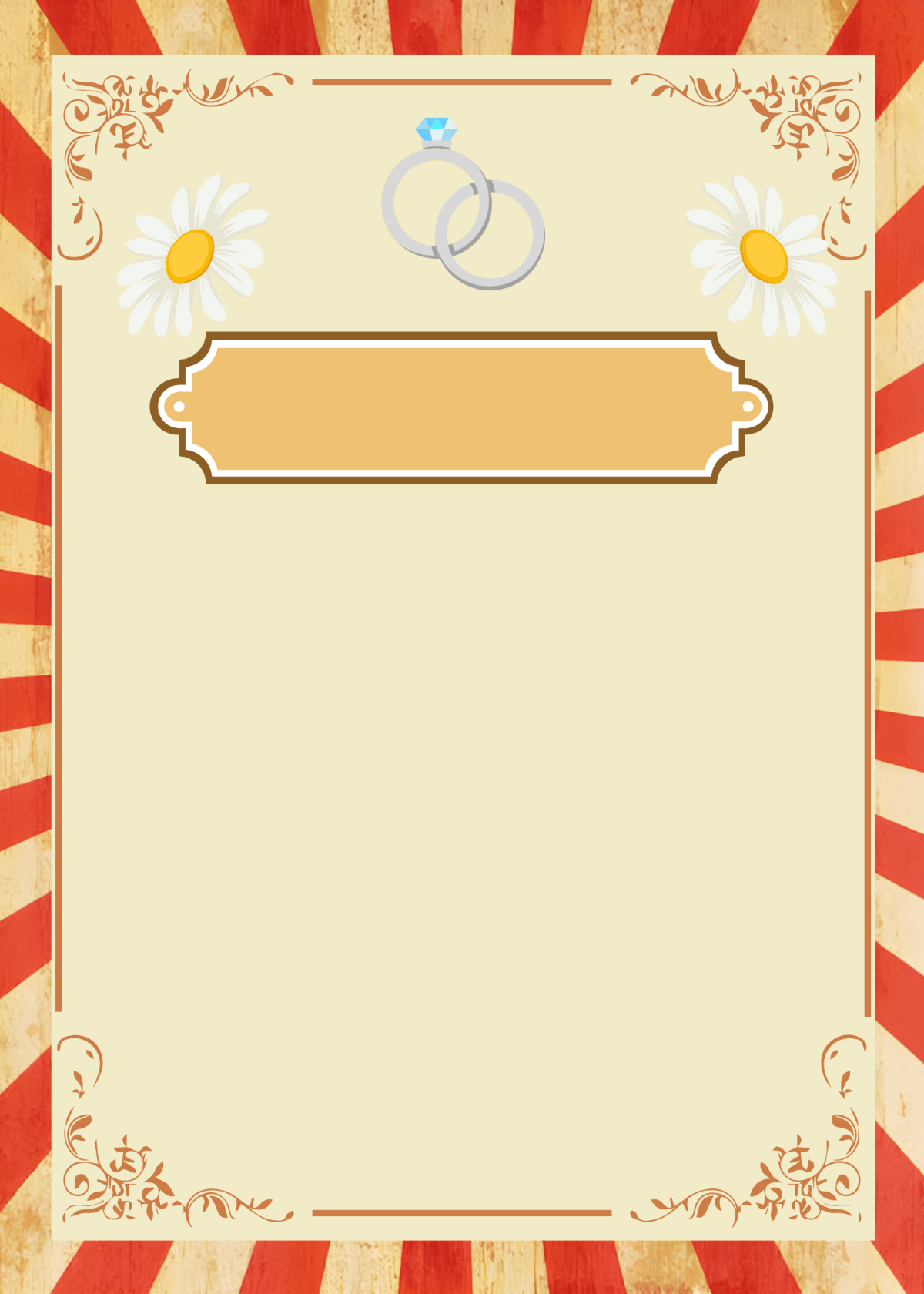 Vintage Background Marriage Invitation Template - Edit Online & Download