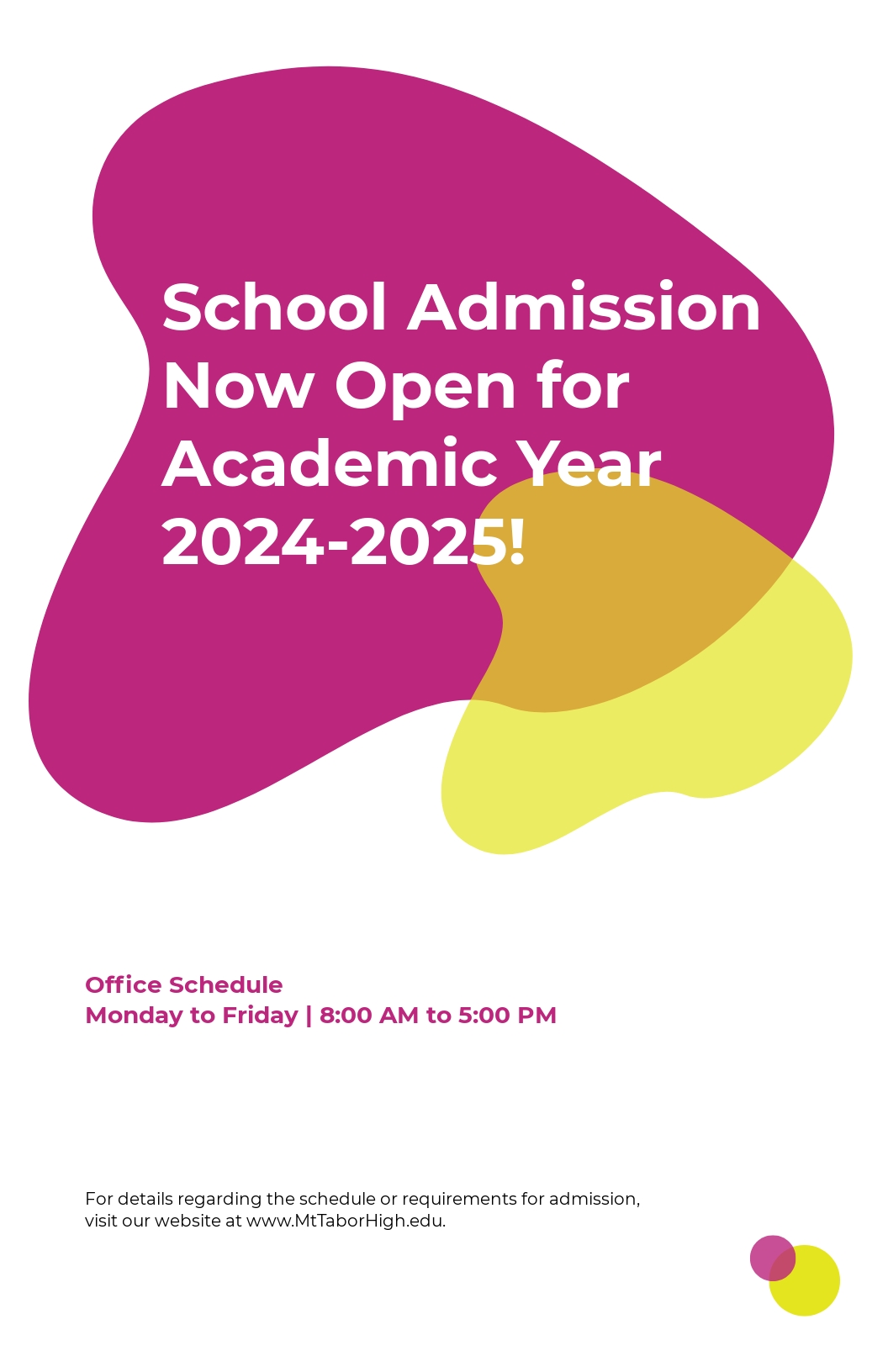School Admission Poster Template.jpe