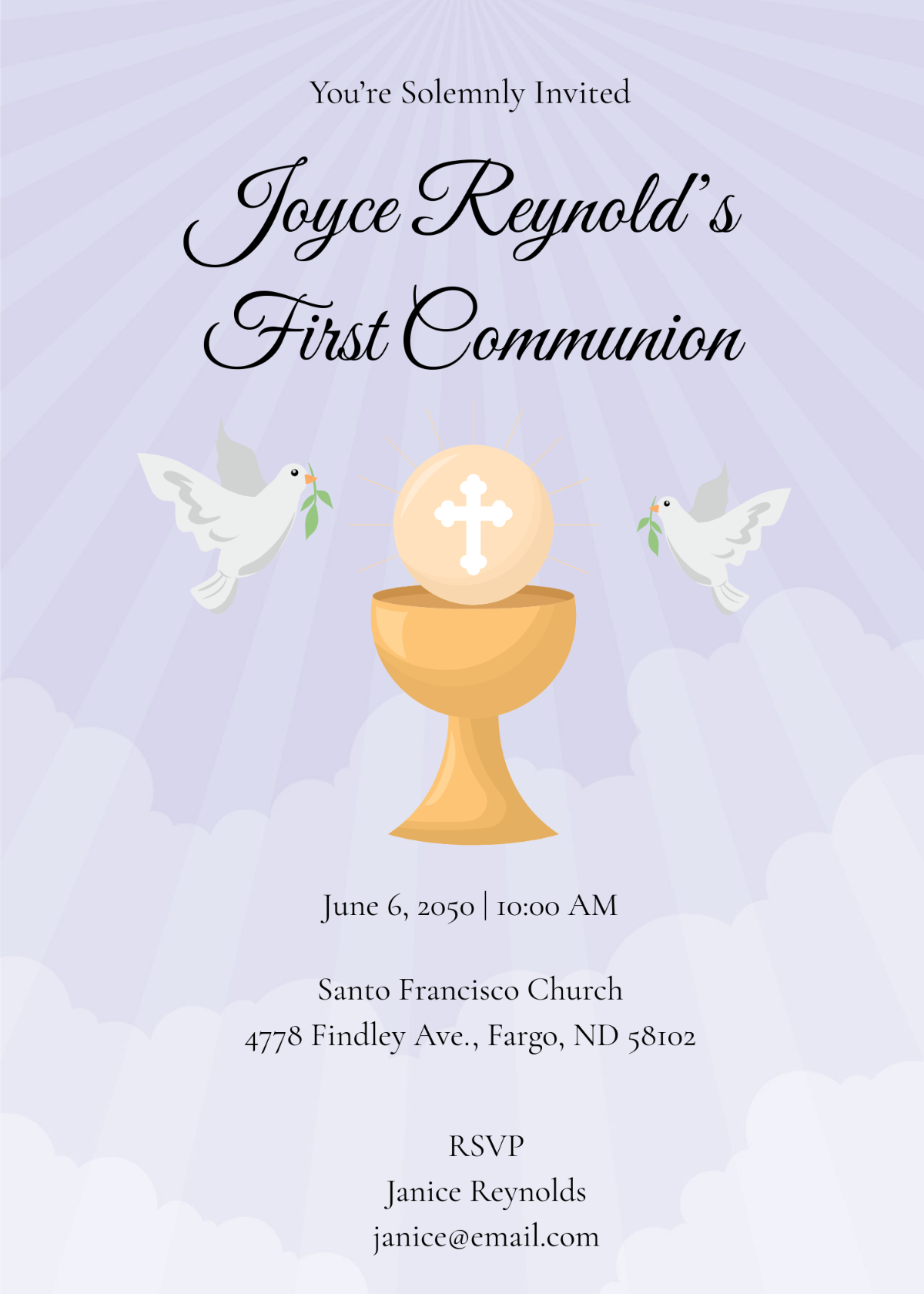 Free First Communion Invitation Templates Editable And Printable Free First Communion Invitation Templates Editable And Printable