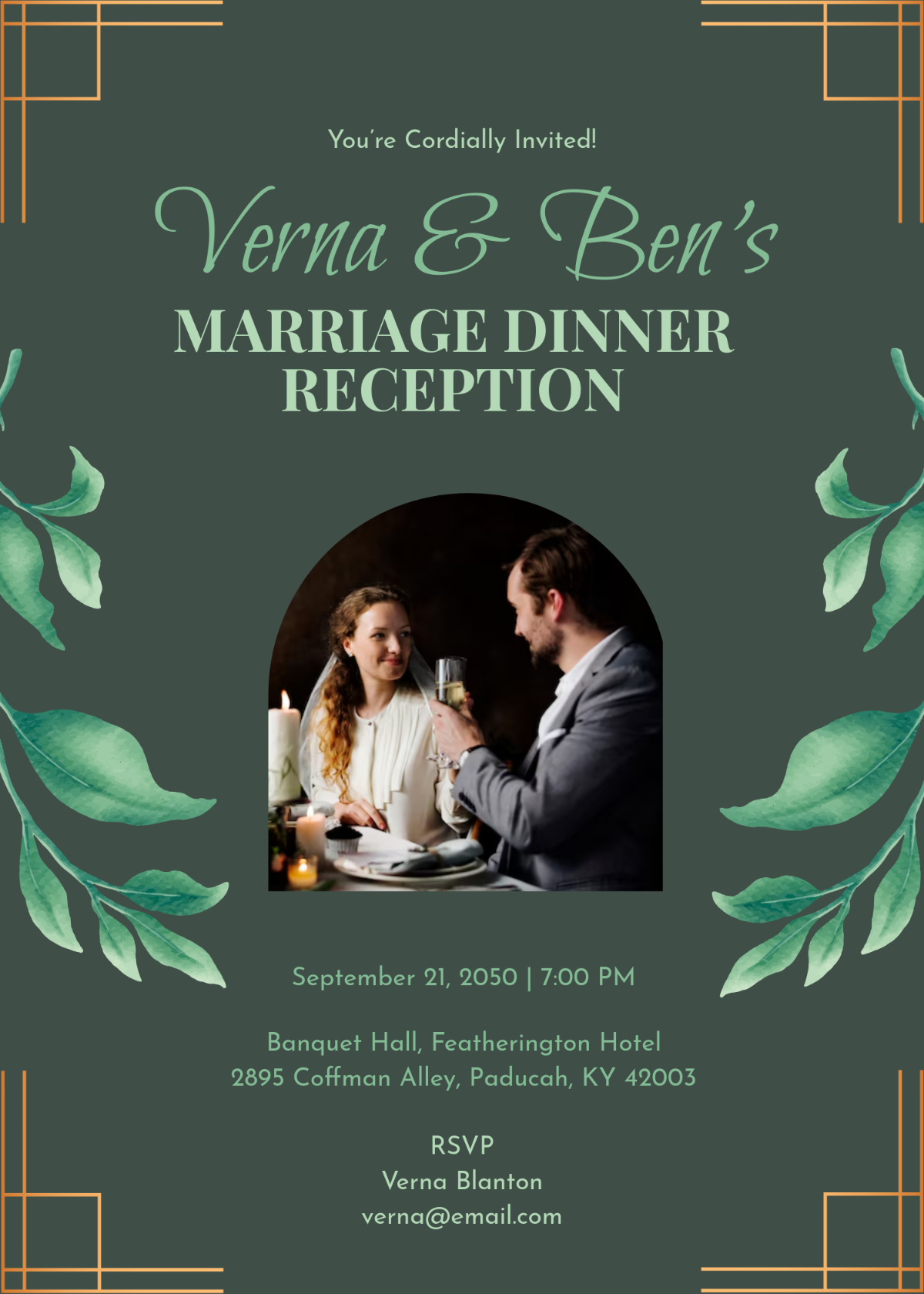 Professional Marriage Dinner Invitation Template - Edit Online & Download