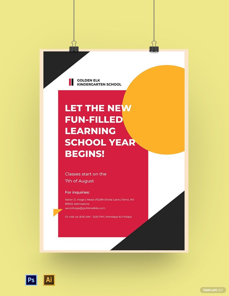 New School Year Poster Template