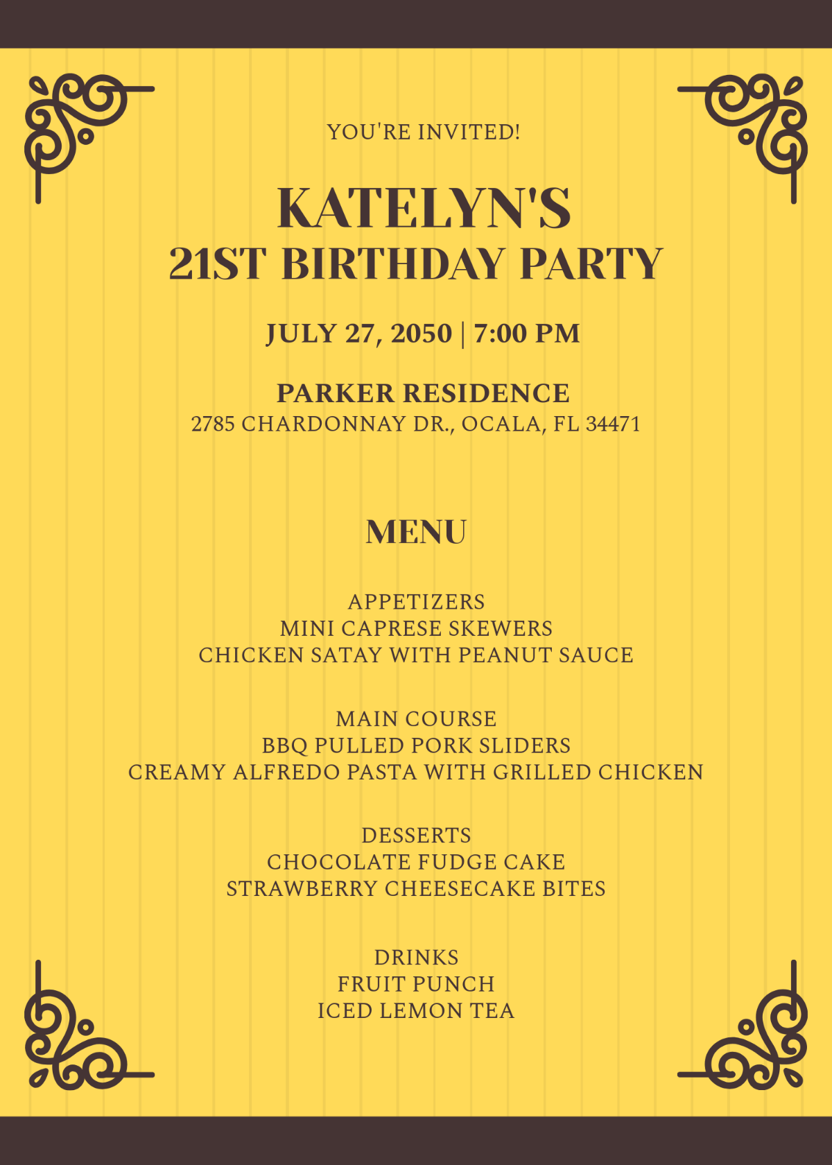 Free Menu Invitation Templates Editable And Printable Free Menu Invitation Templates Editable And Printable