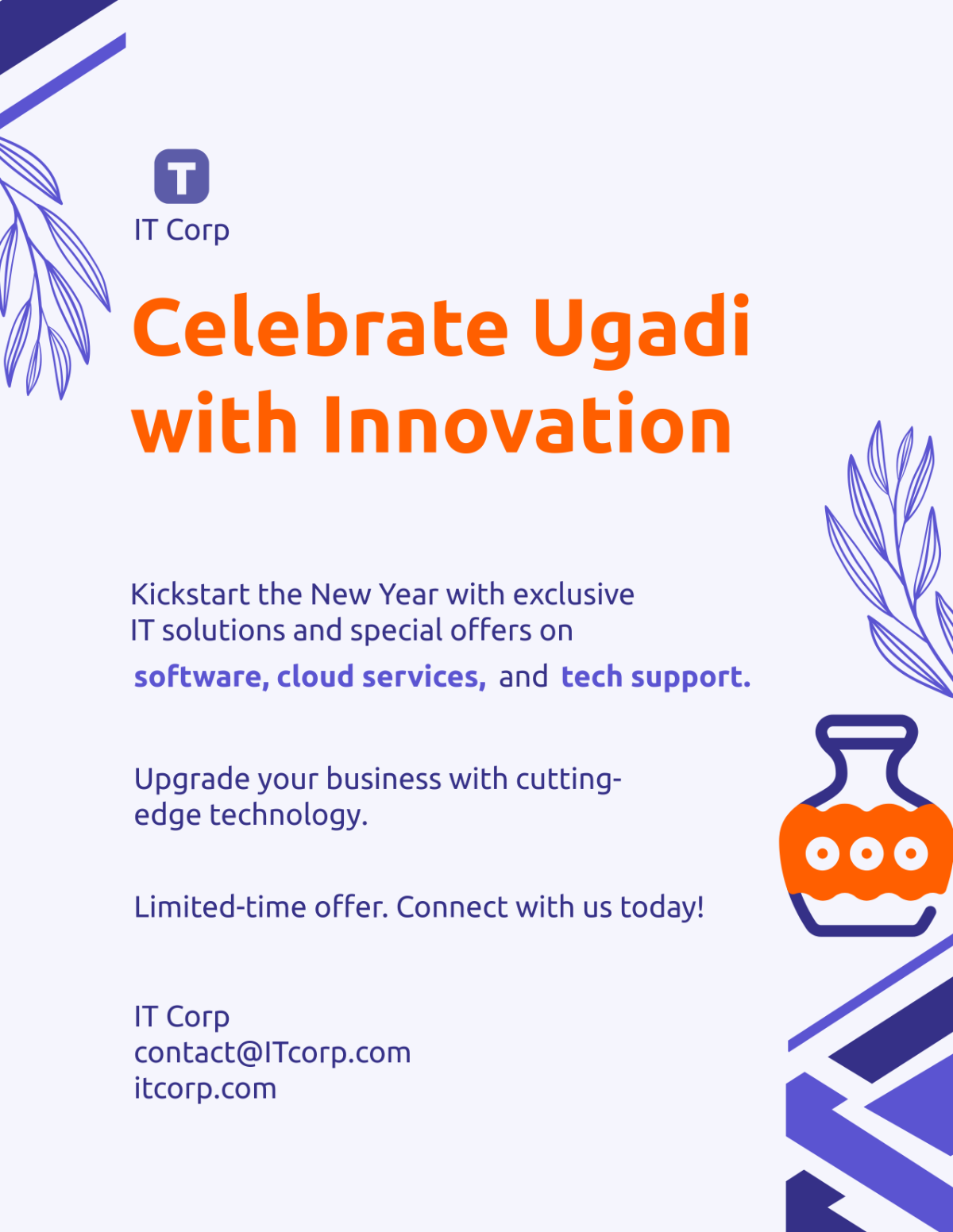 Professional Ugadi Marketing Flyer Template - Edit Online & Download
