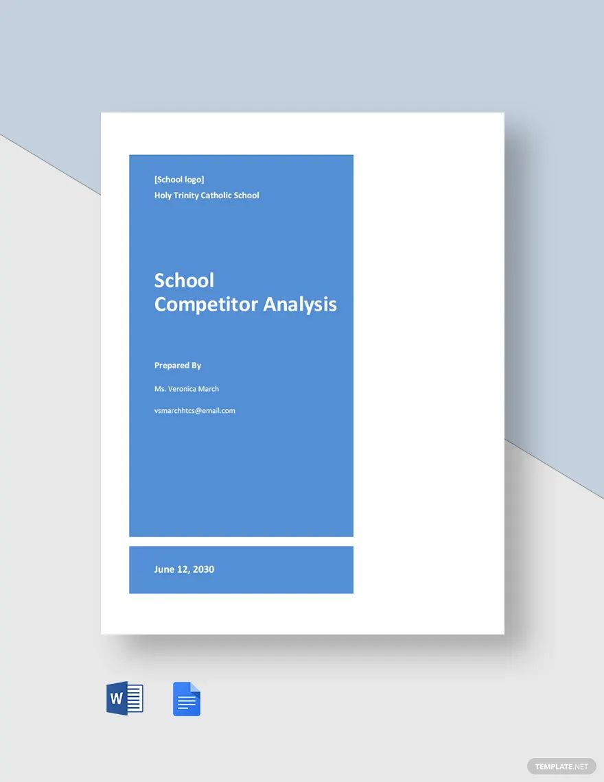 School Competitor Analysis Template