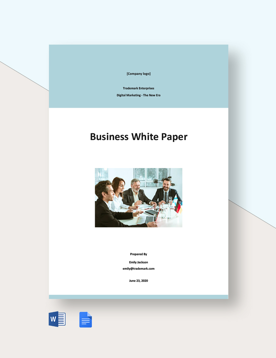 Business Report White Paper Template - Word | Template.net