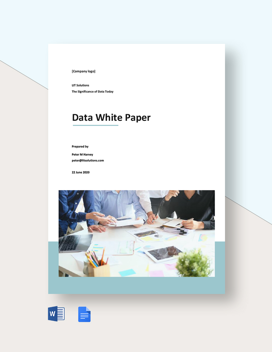 Sample Data White Paper Template