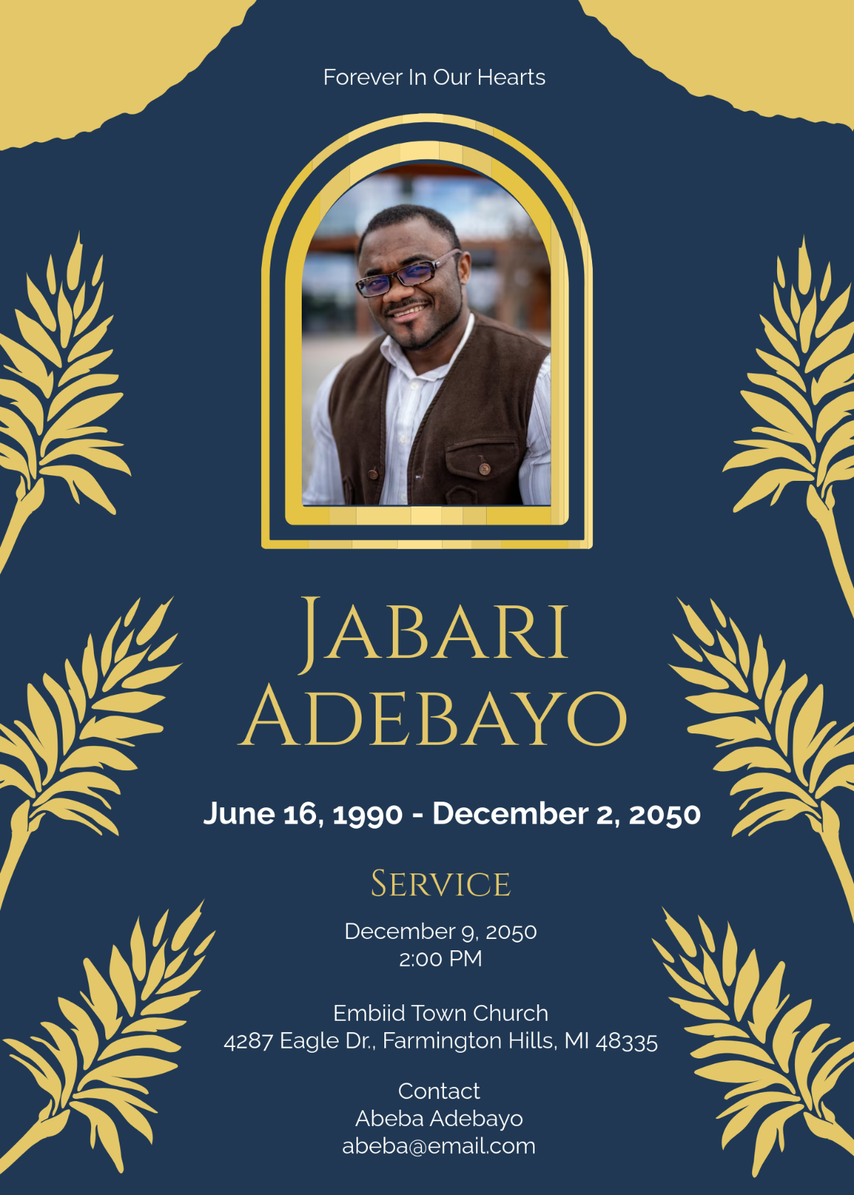 African Obituary Invitation Template - Edit Online & Download