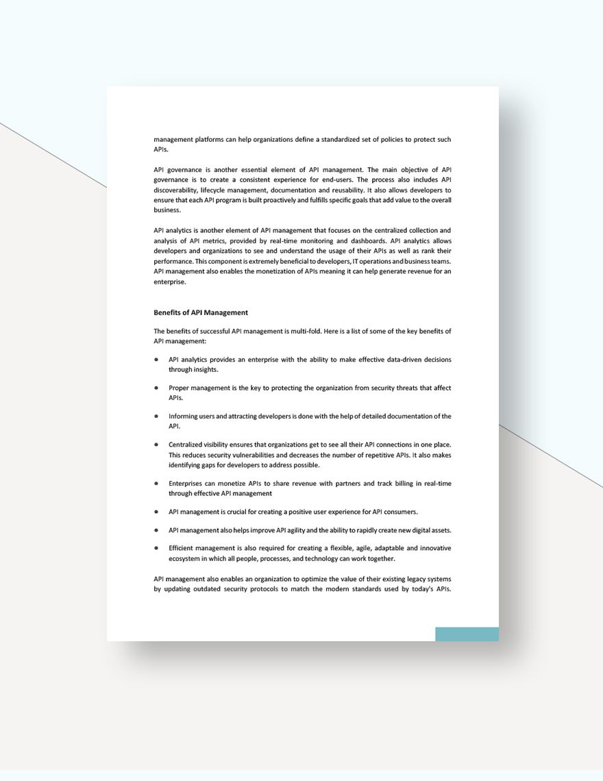API Management White Paper Template