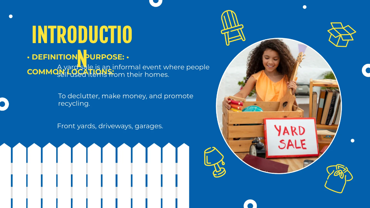 Free Yard Sale Presentation Template to Edit Online