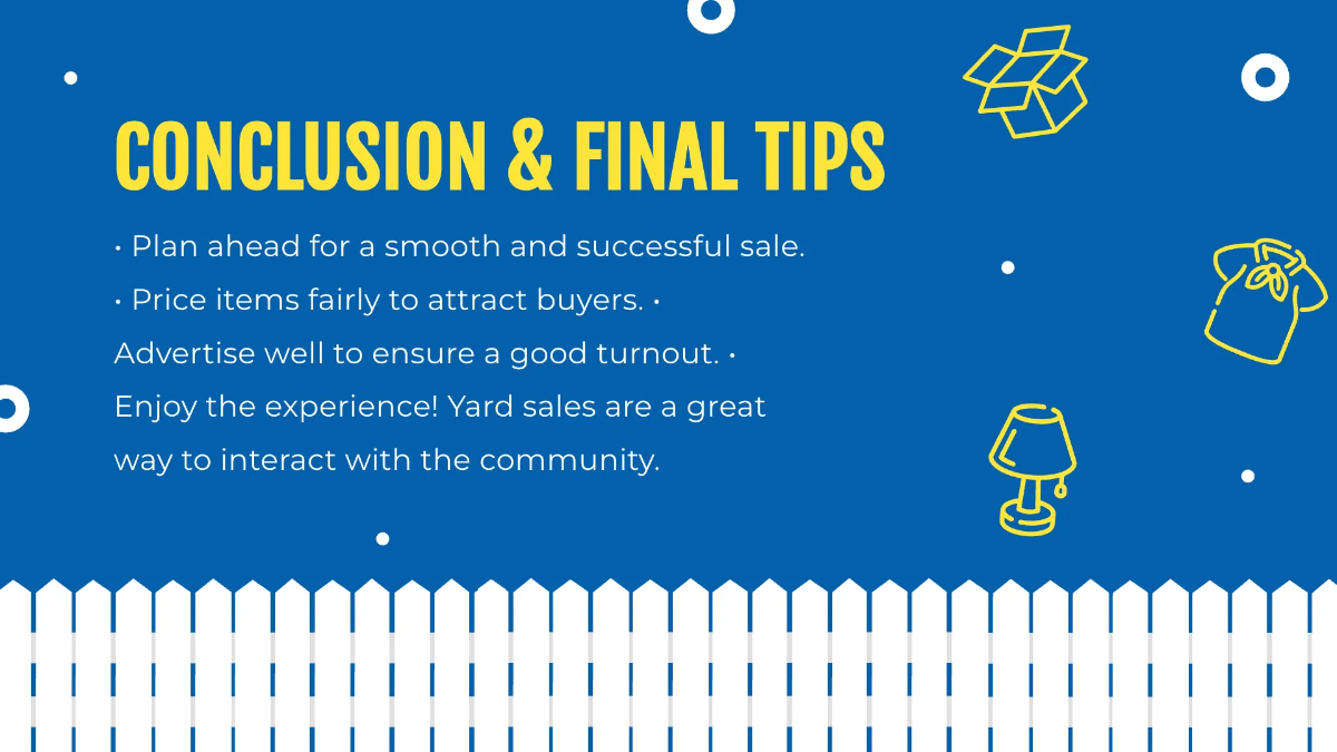 Free Yard Sale Presentation Template to Edit Online