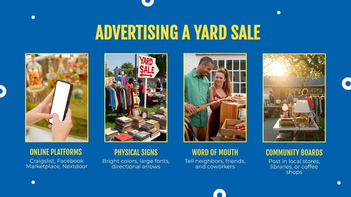 Free Yard Sale Presentation Template to Edit Online