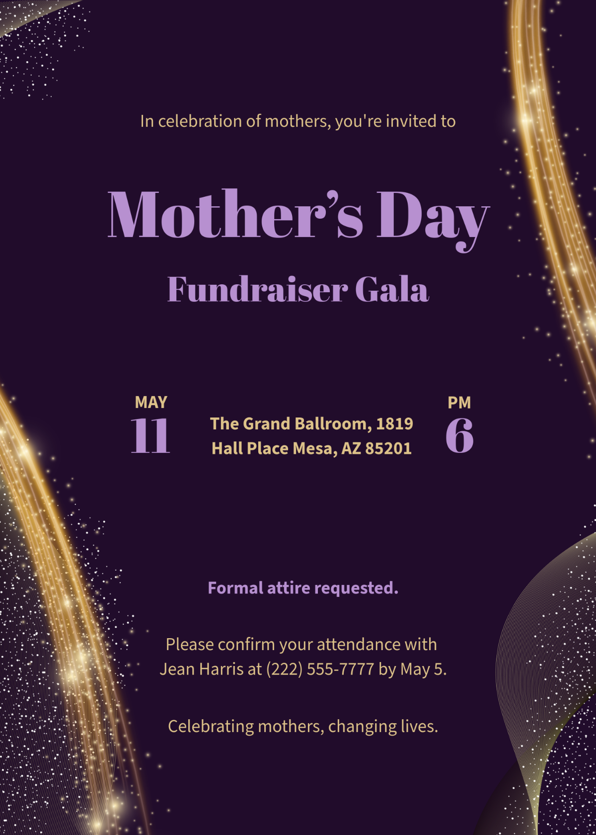 Free Mother’s Day Fundraiser Invitation Template