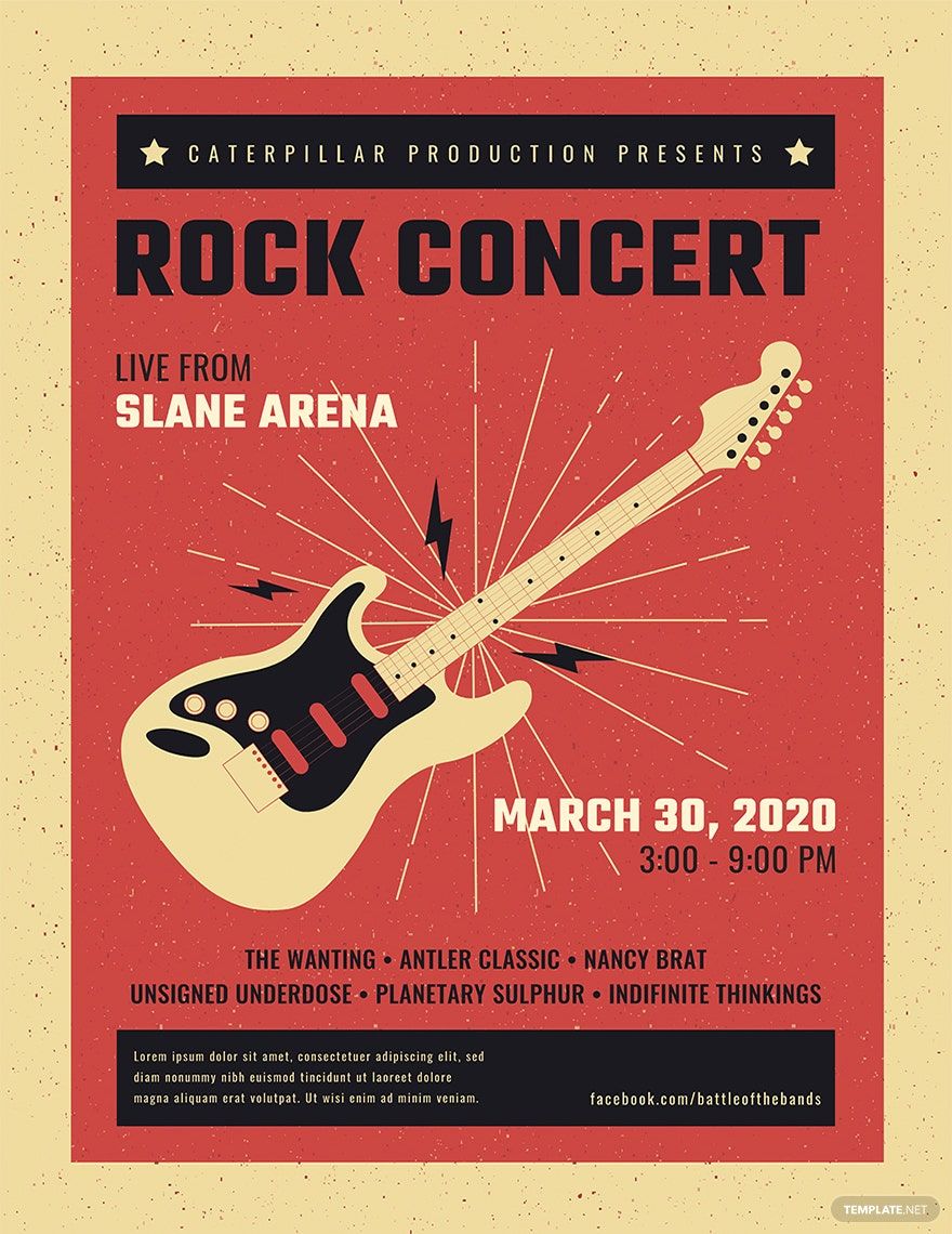 Live Rock Concert Poster Template