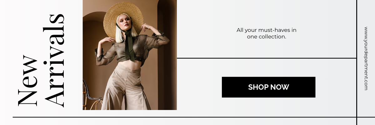 Free Monochrome Shopify Banner Template
