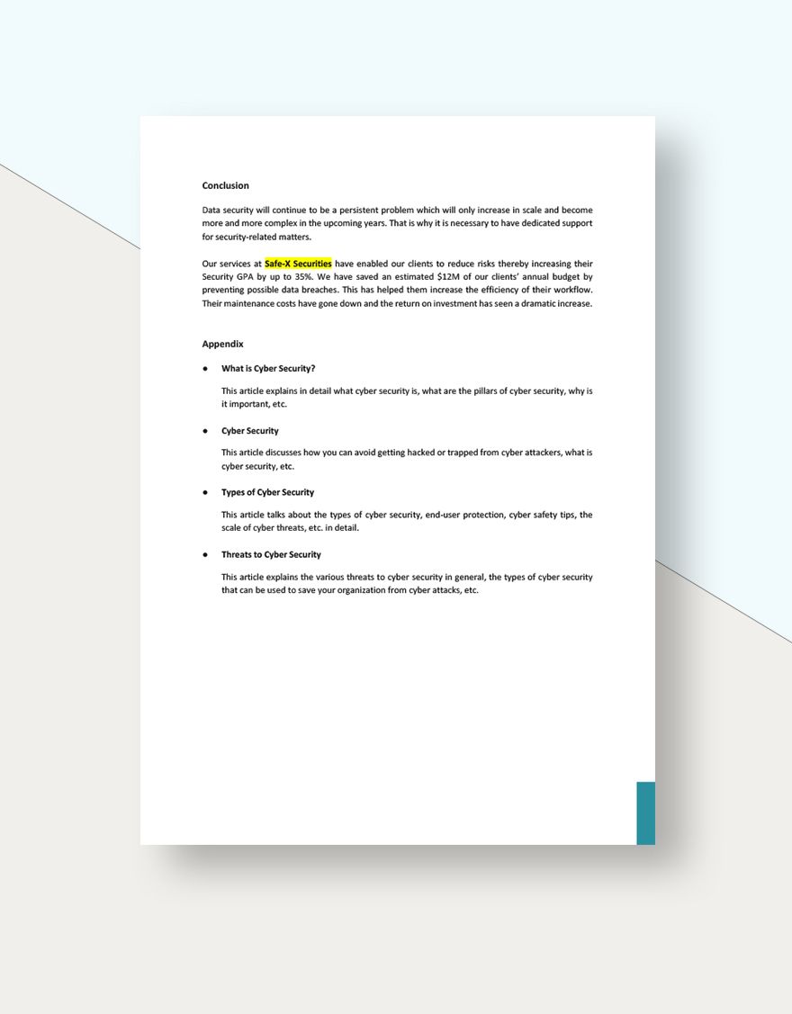 Editable Cyber Security White Paper Template