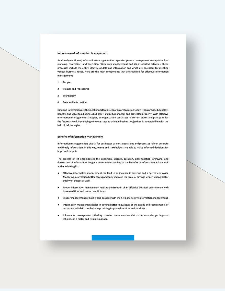 Information Management White Paper Template