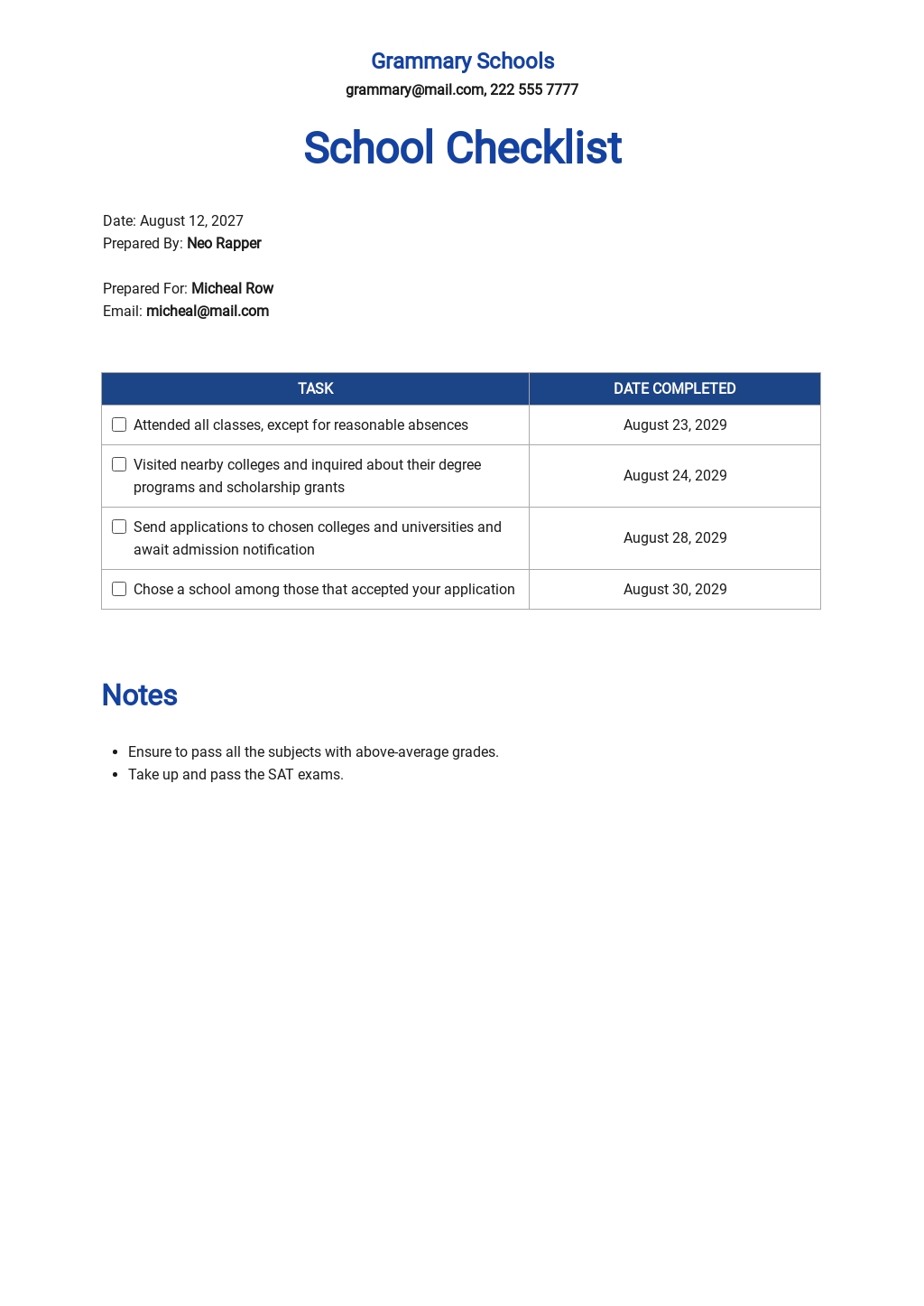 School Questionnaire Template [Free PDF] - Google Docs, Word, Apple ...