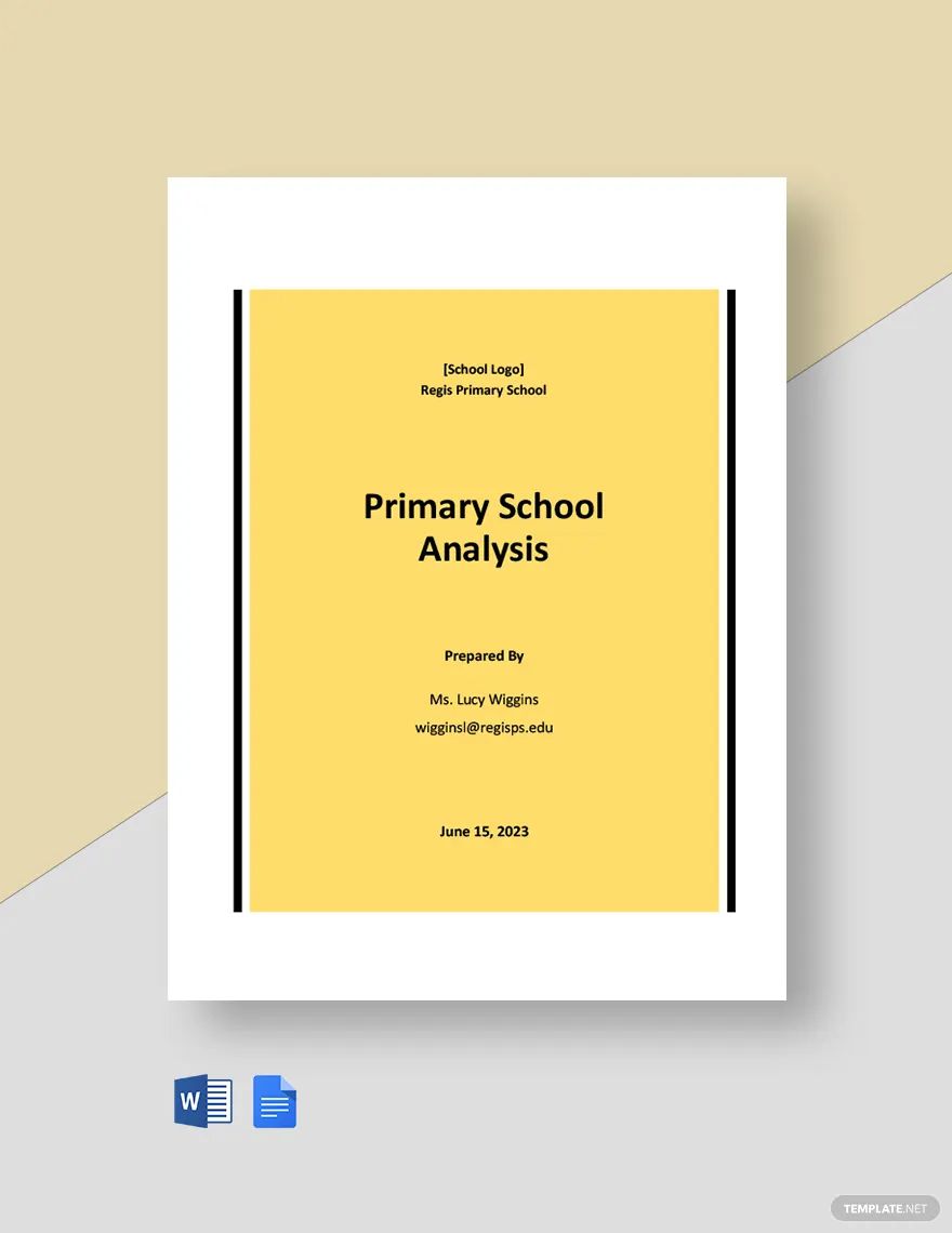 Primary School Analysis Template