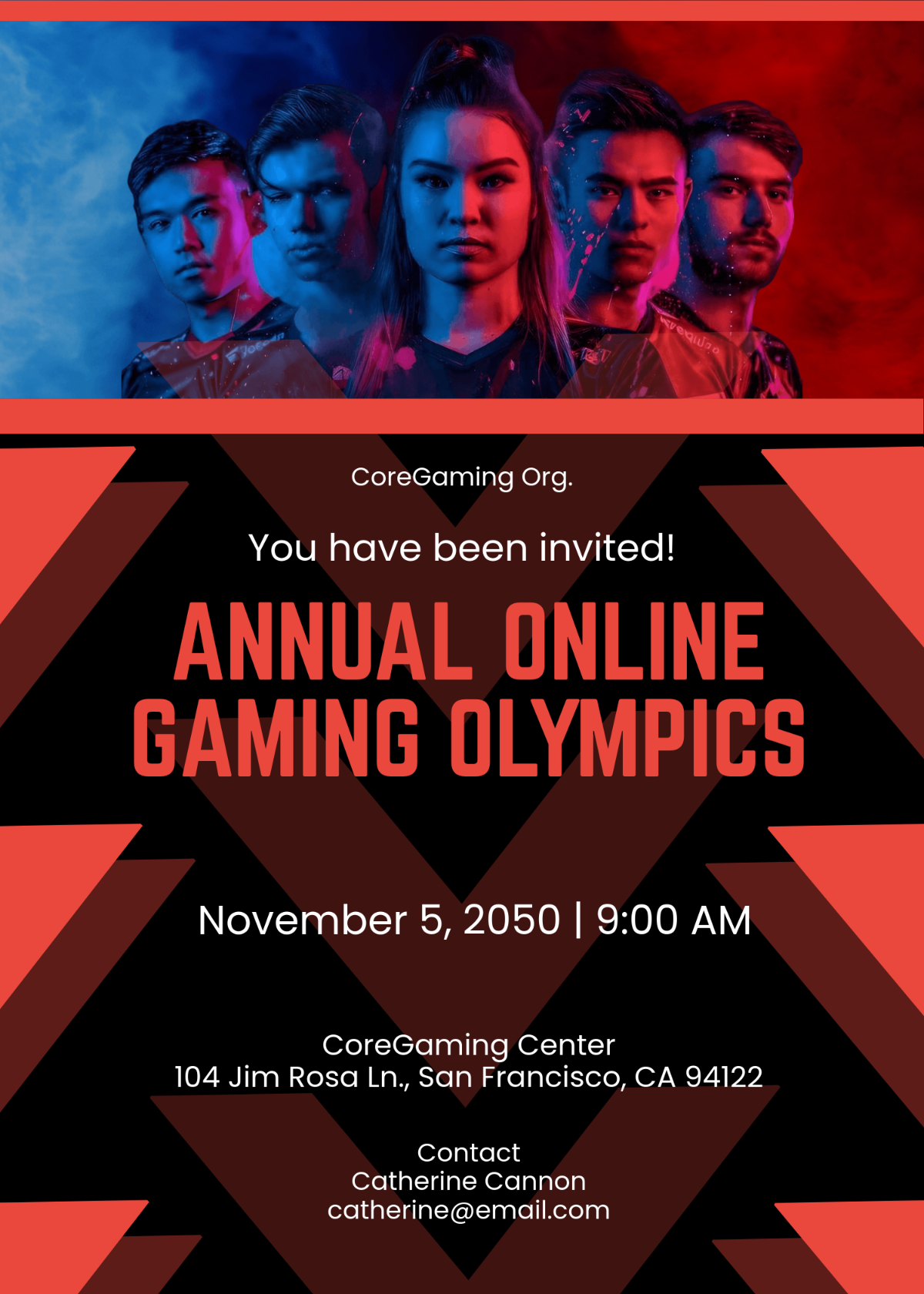 Online Gaming Tournament Invitation Template - Edit Online & Download