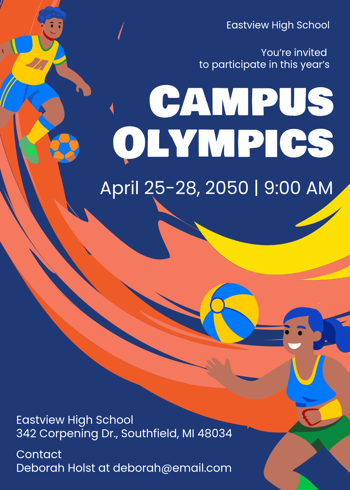 School Sports Tournament Invitation Template - Edit Online & Download