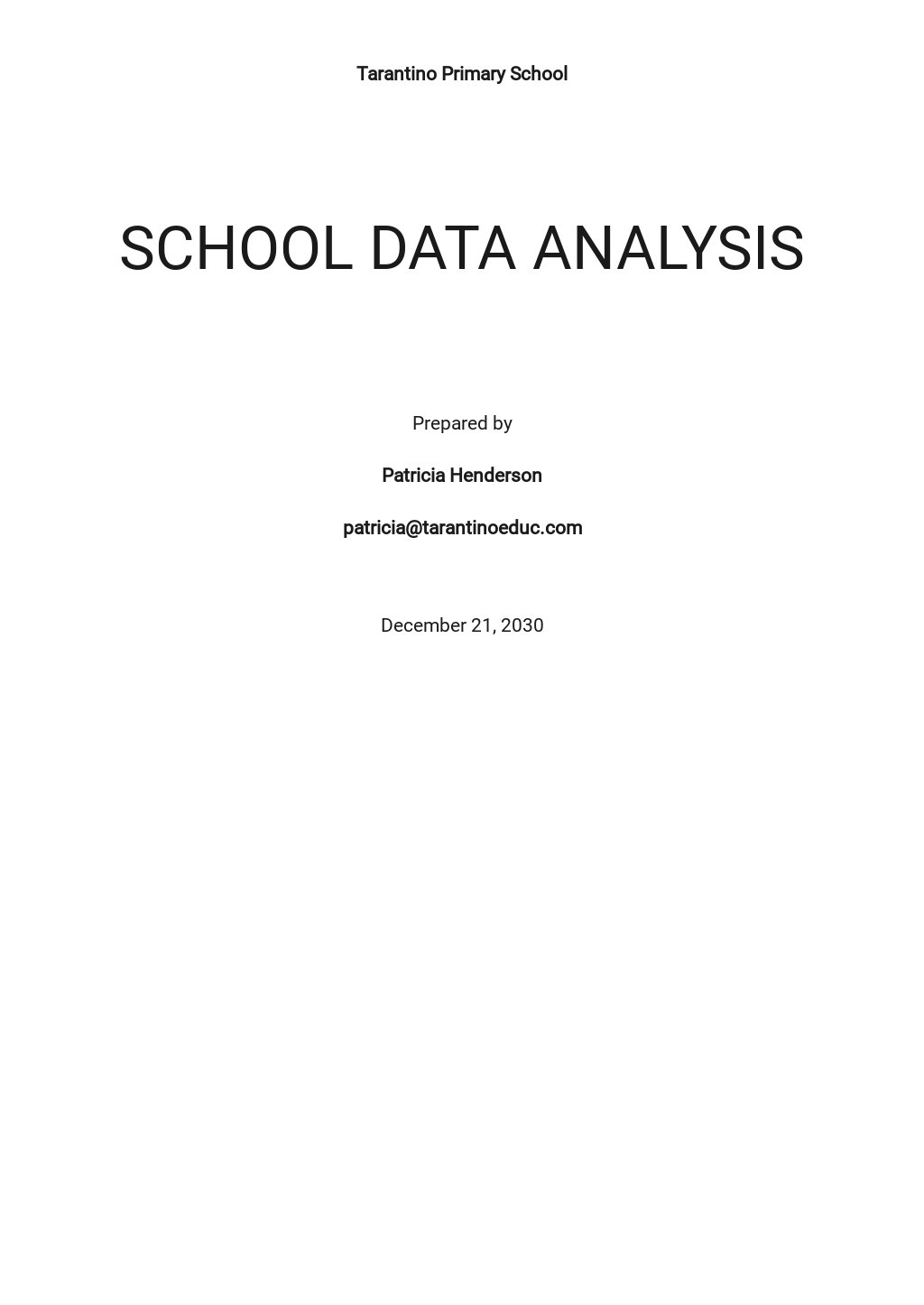 Editable School Data Analysis Template.jpe