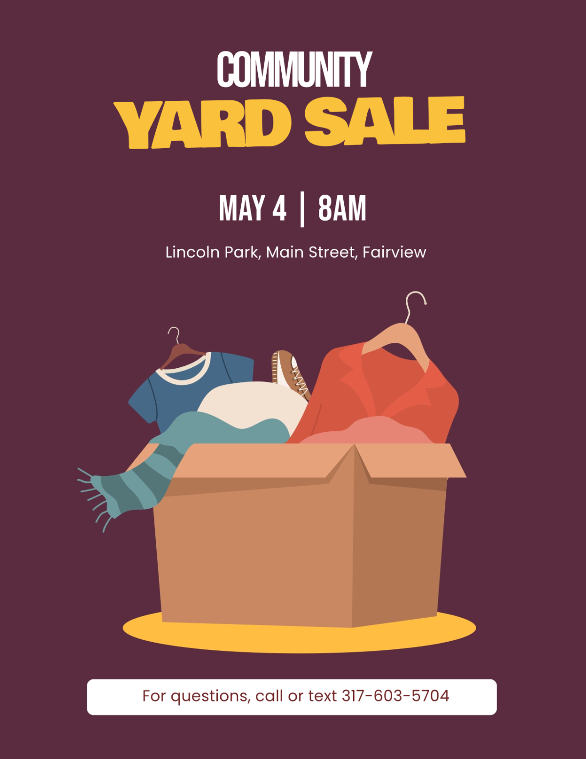 Community Yard Sale Flyer Template