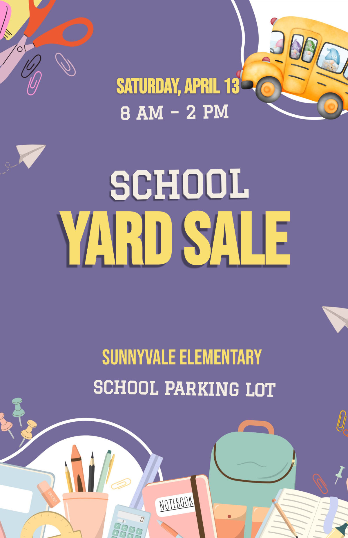School Yard Sale Poster Template