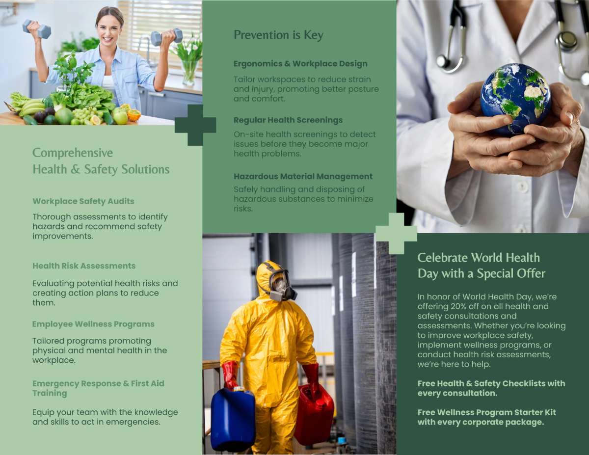 Free World Health Day Brochure Template to Edit Online