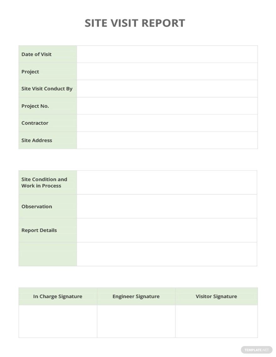 Field Visit Report Template Google Docs Word Template